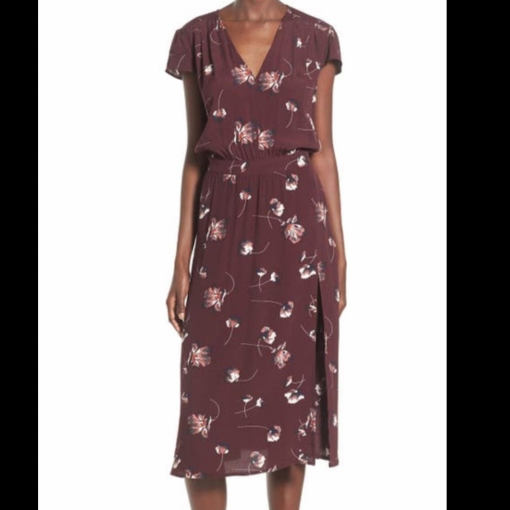 Leith Floral Midi Dress with Slit
